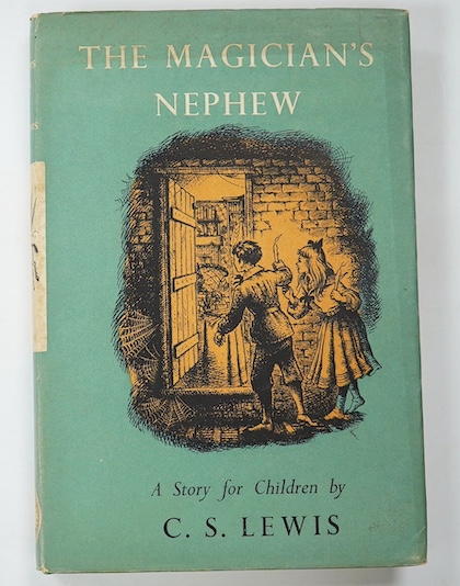 Lewis C.S - The Magician's Nephew, 1st edition, 8vo, illustrated by Pauline Baynes, original cloth, in unclipped d/j, The Bodley Head, London, 1955